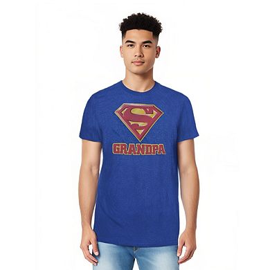 Superman Super Grandpa Adult Heather T-shirt