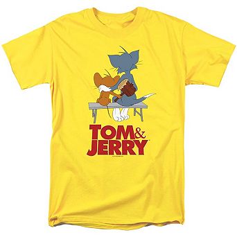 Tom And Jerry Movie Park Bench Short Sleeve Adult T-shirt