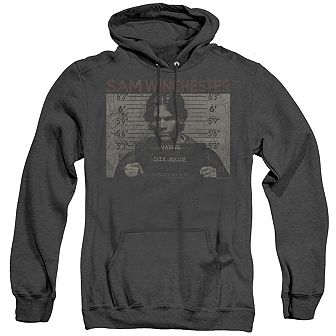Supernatural Sam Mug Shot Adult Heather Hoodie