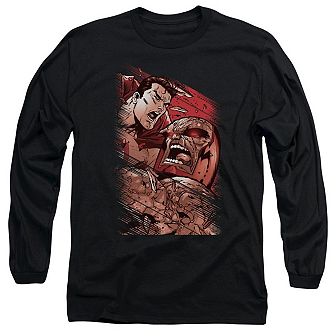 Superman Vs Darkseid Long Sleeve Adult T-shirt