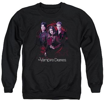 Vampire Diaries Company Of Three Adult Crewneck Sweatshirt