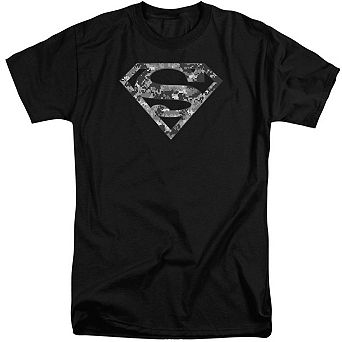 Superman Urban Camo Shield Short Sleeve Adult Tall T-shirt