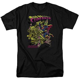 Superman Versus Metallo Blacklight Short Sleeve Adult T-shirt