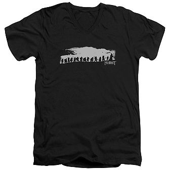 The Hobbit The Company Short Sleeve Adult V Neck T-shirt