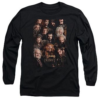 The Hobbit Dwarves Poster Long Sleeve Adult T-shirt