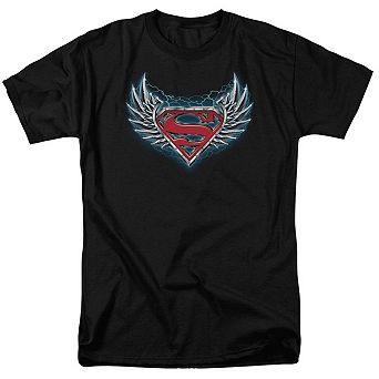Superman Steel Wings Logo Short Sleeve Adult T-shirt