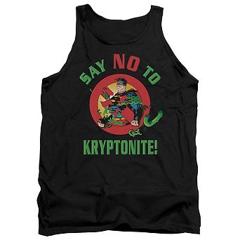 Superman Say No To Kryptonite Adult Tank Top