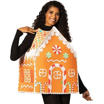 Gingerbread House Halloween Christmas Costume, Adult One Size