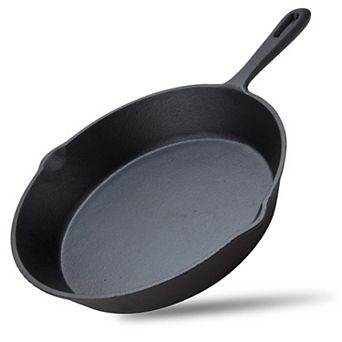Alpine Cuisine Pre-seasoned Cast Iron Frypan 10-inch Black Cast Iron Frypan - Multipurpose Use