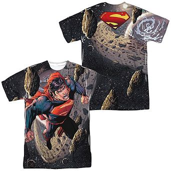 Superman Up Up Short Sleeve Adult Poly Crew T-shirt