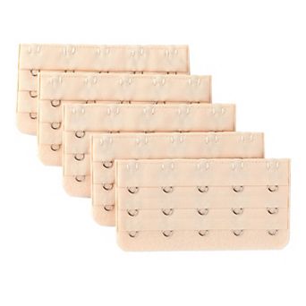 Women 3 Rows Bra Extensions Adjustable Brassiere Eye Tape Bra Extender 5 pc