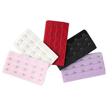 Women 3 Rows Bra Extensions Adjustable Brassiere Eye Tape Bra Extender 5 pc