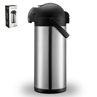 Alpine Cuisine Stainless Steel Thermos Vacuum 5-l Hand Pressed With Plastic Handle & Lid