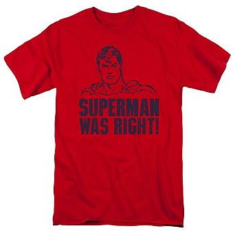 Superman Was Right Short Sleeve Adult T-shirt