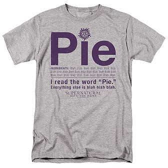 Supernatural Pie Short Sleeve Adult T-shirt