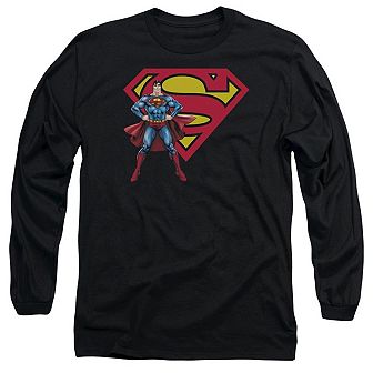 Superman Superman & Logo Long Sleeve Adult T-shirt