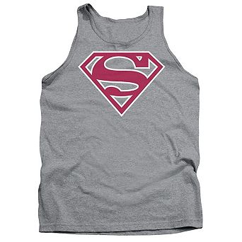 Superman Red & White Shield Adult Tank Top