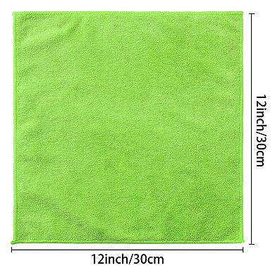 Microfiber Lint Free Highly Absorbent Reusable Kitchen Towels 12 Packs 12" X 12"