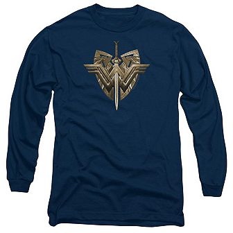 Wonder Woman Movie Sword Emblem Long Sleeve Adult T-shirt