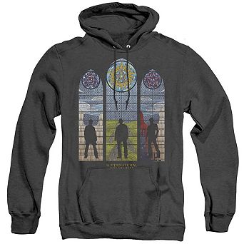 Supernatural Stained Glass Adult Heather Hoodie
