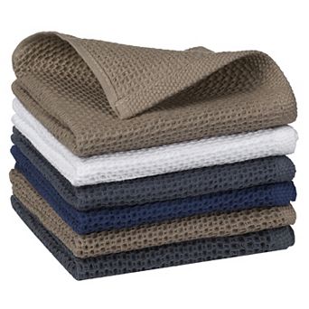 Cotton Double-sided Waffle Weave Absorbent Kitchen Towels 6 pc 14" X 14"