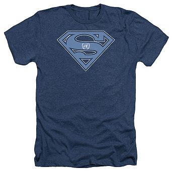 Superman U N Shield Adult Heather T-shirt