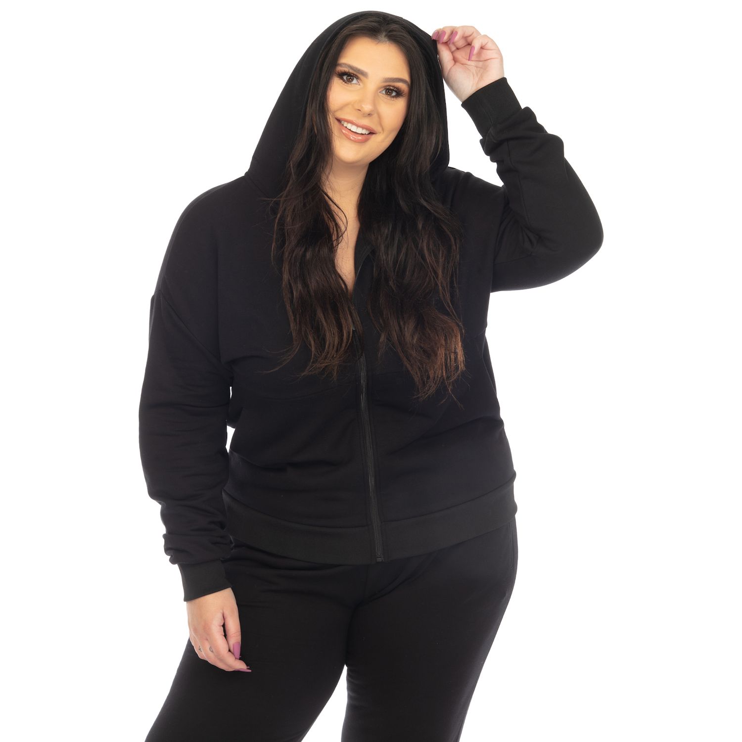 Plus Size Women's Tracksuit Set - Long Sleeve Hoodie & Sweatpants 2-Piece Loungewear For Casual, Gym, Or Lounge