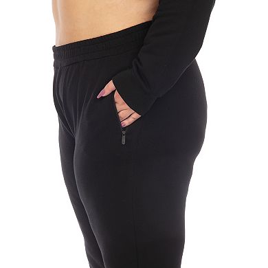 Plus Size Two Piece Tracksuit Fleece Set