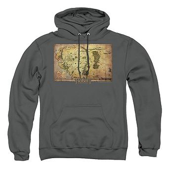 The Hobbit Middle Earth Map Adult Pull Over Hoodie