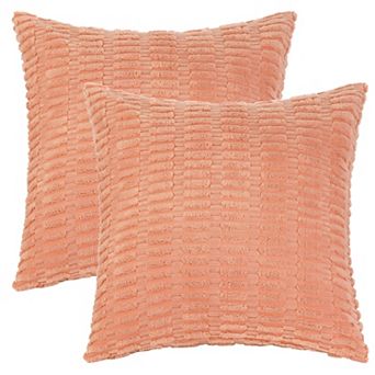 Corduroy Decorative Modern Solid Throw Pillow Covers 2 pc 16" X 16"