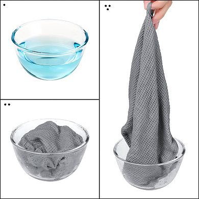 Reusable Cotton Waffle Weave Drying Absorbent Kitchen Towels 6 Packs 14" X 14"