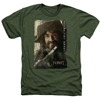 The Hobbit Bofur Adult Heather T-shirt