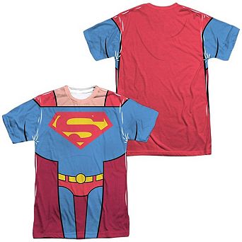 Teen Titans Go To The Movies Superman Uniform Short Sleeve Adult Poly Crew T-shirt