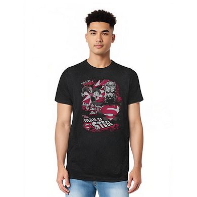 Superman Save Us All Adult Heather T-shirt