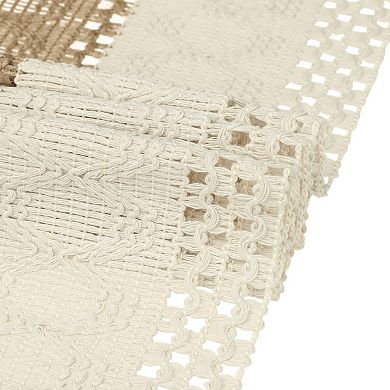 Home Decor Bridal Party Rustic Tassels Boho Table Runner 1 Pack 12" X 63"