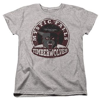 Vampire Diaries Timberwolves Short Sleeve Womens T-shirt