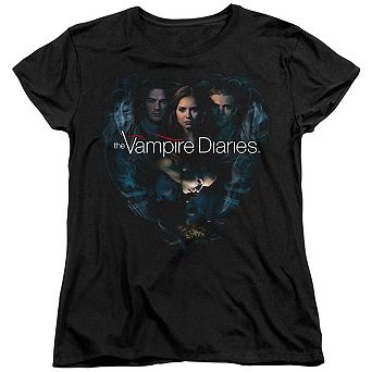 Vampire Diaries Hearts Desire Short Sleeve Womens T-shirt