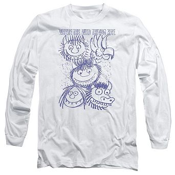 Where The Wild Things Are Wild Sketch Long Sleeve Adult T-shirt