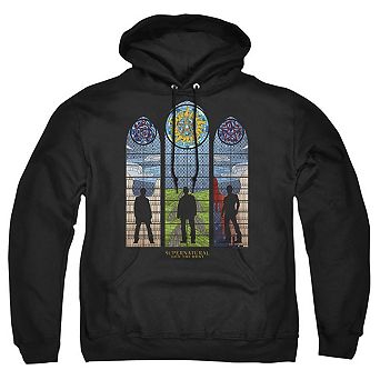 Supernatural Stained Glass Adult Pull Over Hoodie