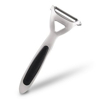 Alpine Cuisine Heavy Duty Zinc Alloy Peeler 6.5 in With Ergonomic Non-slip Handle, Silver