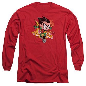 Teen Titans Go Robin Long Sleeve Adult T-shirt