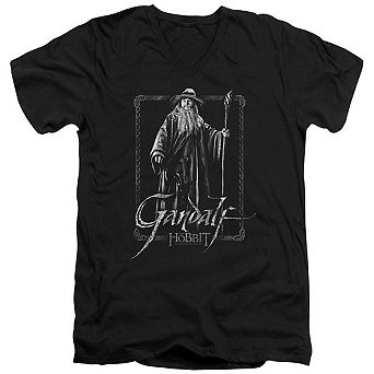 The Hobbit Gandalf Stare Short Sleeve Adult V Neck T-shirt