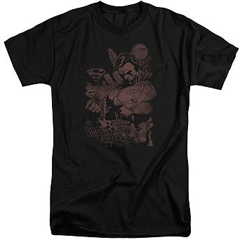 Superman Somber Power Short Sleeve Adult Tall T-shirt