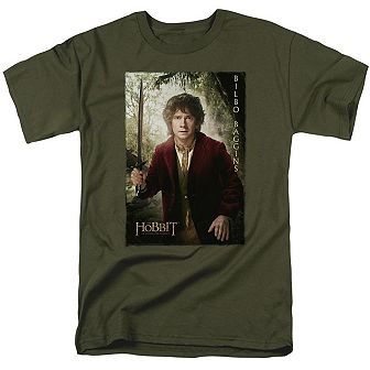 The Hobbit Bilbo Poster Short Sleeve Adult T-shirt