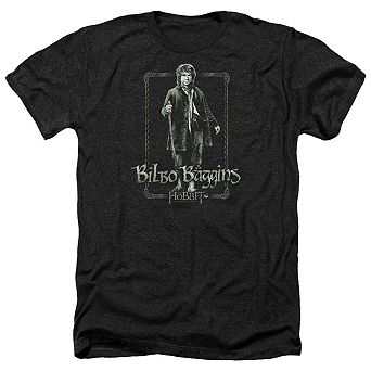 The Hobbit Bilbo Stare Adult Heather T-shirt