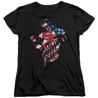Superman The American Way Short Sleeve Womens T-shirt