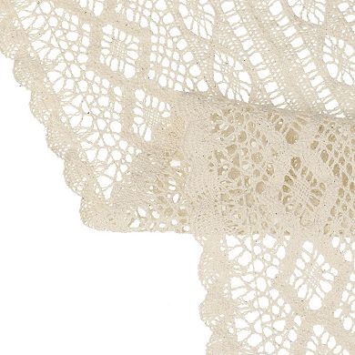 Bedroom Decor Bridal Party Lace Tassels Table Runner 1 Pack 9" X 71"