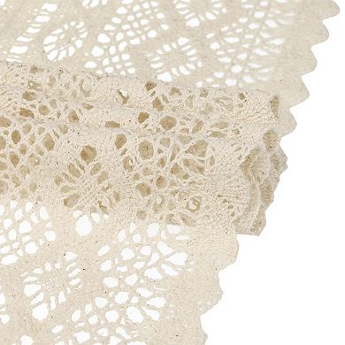 Bedroom Decor Bridal Party Lace Tassels Table Runner 1 Pack 9" X 71"