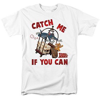 Tom And Jerry Movie Catch Me If You Can Short Sleeve Adult T-shirt