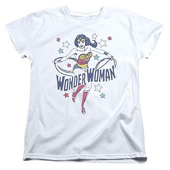 Dc Comics Wonder Woman Stars Short Sleeve Womens T-shirt